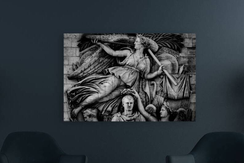 le triomphe relief on arc de triomphe  horizontal by Black And White