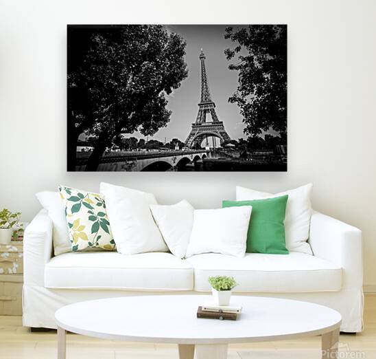 eiffel tower from rive droite  horizontal 2441 Dr by Black And White