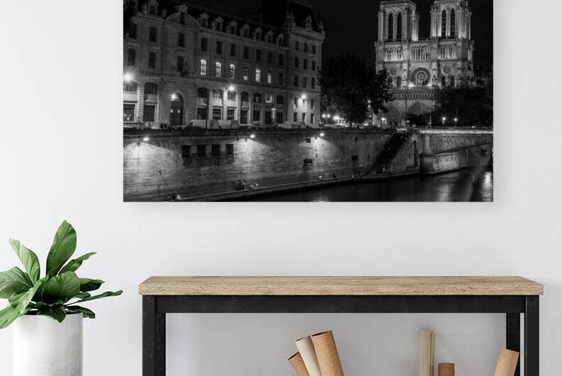 notre dame de paris at night  horizontal 2458 Not by Black And White