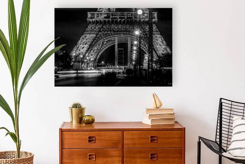 monparnass tower from the eiffel tower  horizonta by Black And White