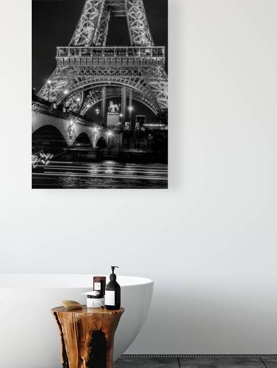 pont d iena bridge at night  vertical 3454 Chapte by Black And White