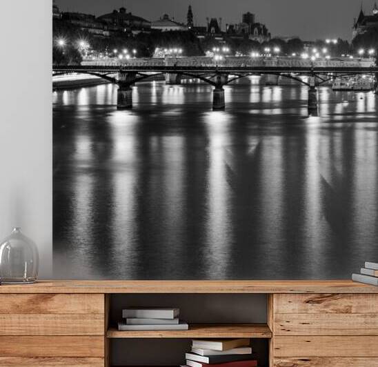 river seine at night  square 2463 Seine 13k by Black And White