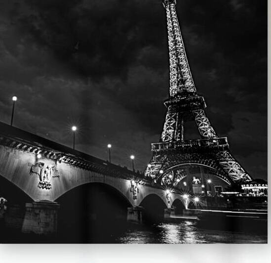 the eiffel tower in paris france  square 2510 Tow by Black And White