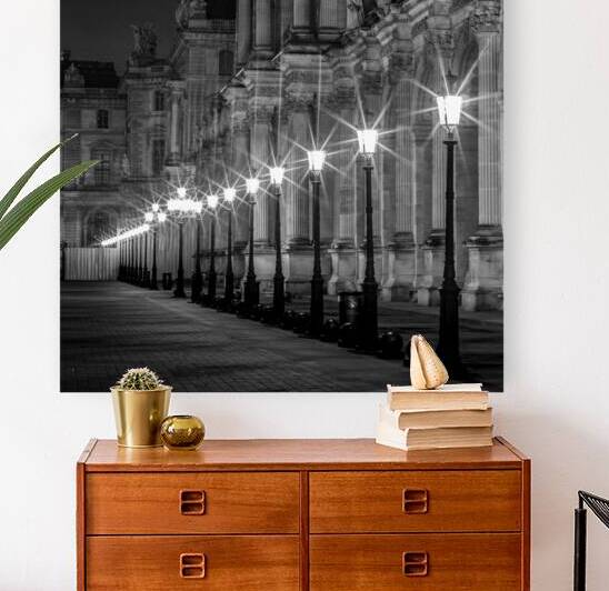 street lamps at the louvre  square 2506 Lampes 13 by Black And White