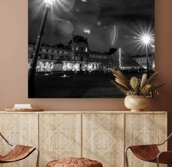 the louvre at night  square 3459 DuLouvre 13k by Black And White