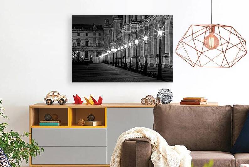 street lamps at the louvre  horizontal 2506 Lampe by Black And White