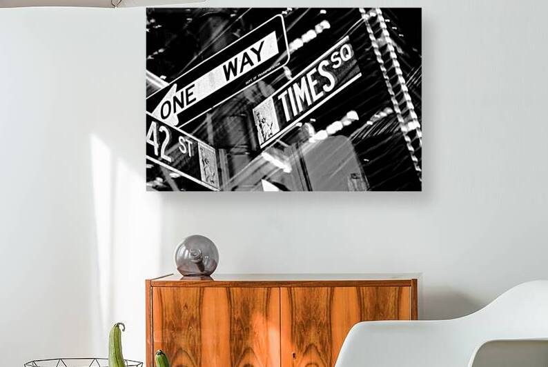 42nd street times square  horizontal 387 Transpor by Black And White