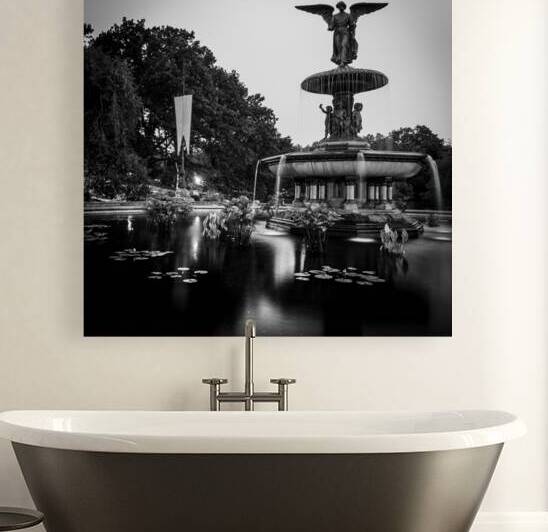 bethesda fountain central park  square 1405 Bethe by Black And White
