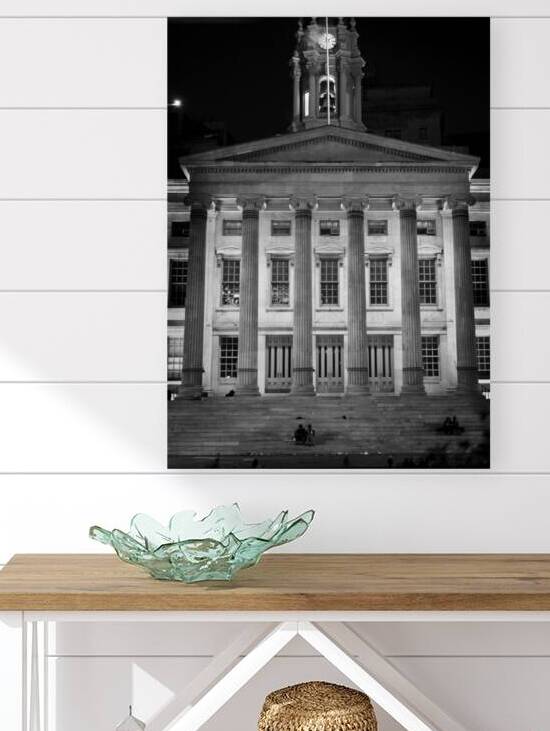 brooklyn borough hall at night  vertical 1406 Bor by Black And White