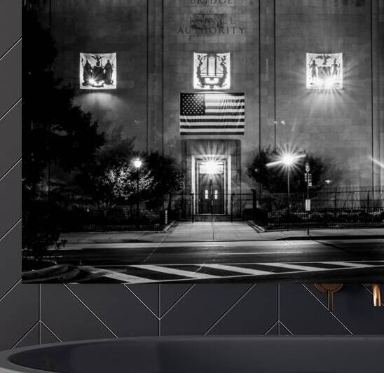 brooklyn battery tunnel  square 1398 Authority 13 by Black And White