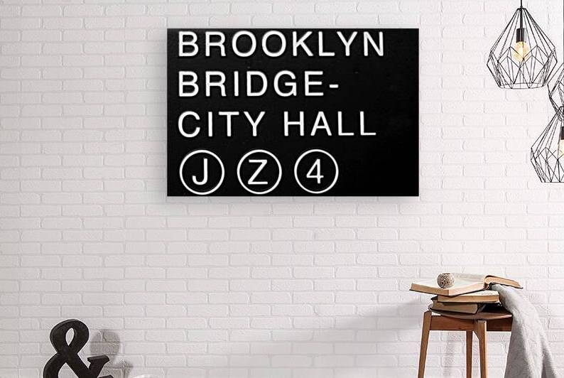 brooklyn bridge  city hall subway station  horizo by Black And White