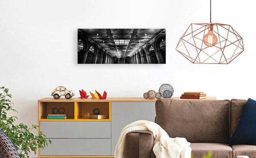 bethesda terrace central park  panoramic 1507 Ter by Black And White