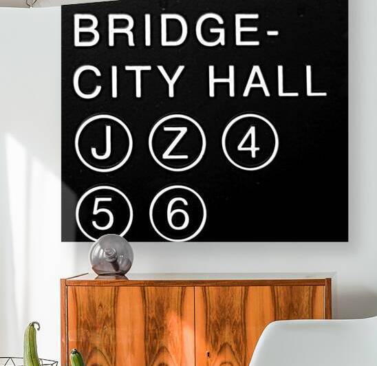 brooklyn bridge  city hall subway station  square by Black And White