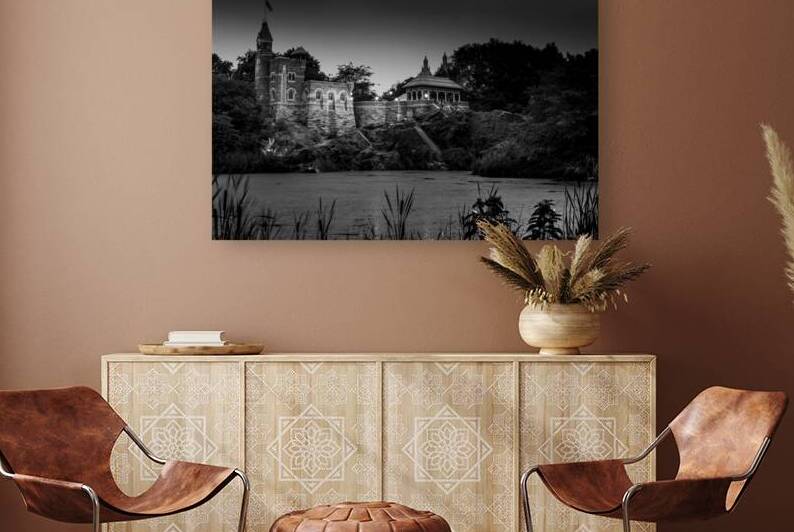 belvedere castle central park  horizontal 1404 Be by Black And White