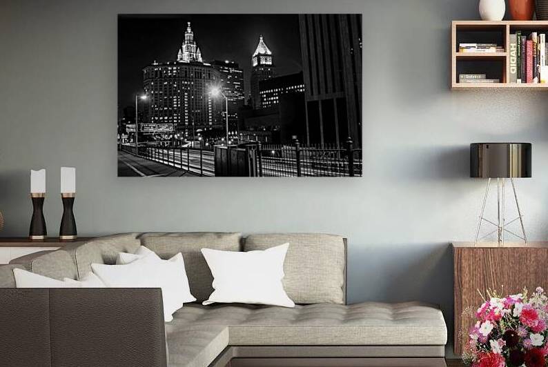 brooklyn bridge traffic  horizontal 376 Pearl 13k by Black And White