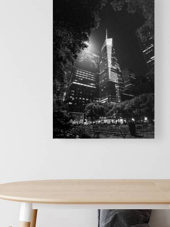 bryant park at night  vertical 1412 Bryant 13k.jp by Black And White