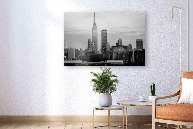 empire state building midtown skyline  horizontal by Black And White