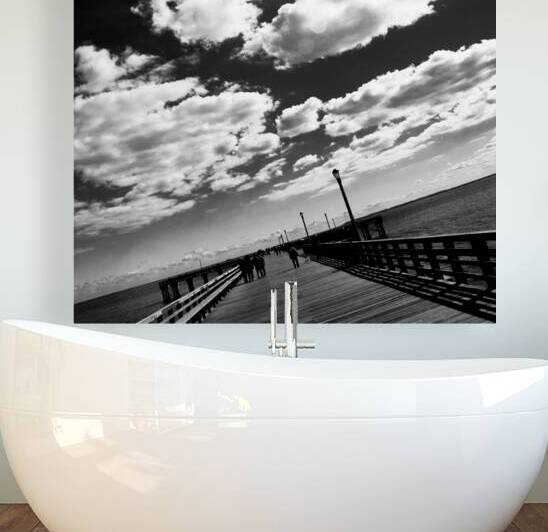 coney island pier  square 354 Coney 13k by Black And White