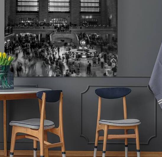 grand central terminal rush hour  square 1493 Rus by Black And White