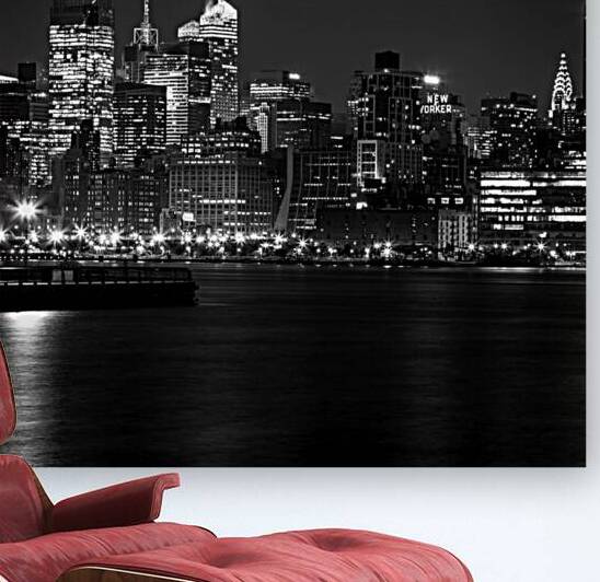 midtown manhattan at night  square 1468 Midtown 1 by Black And White