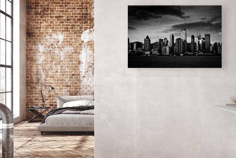 midtown west skyline  horizontal 1523 Westside 13 by Black And White