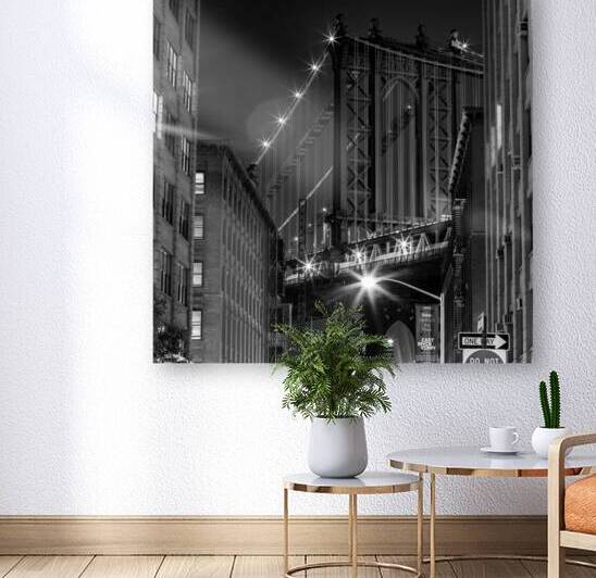 manhattan bridge washington street brooklyn  squa by Black And White