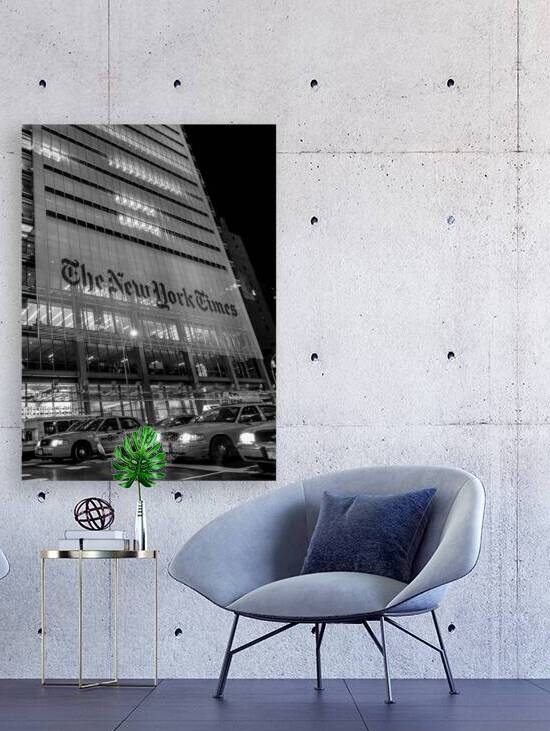 nyc cabs times building  vertical 1415 Cabs 13k.j by Black And White