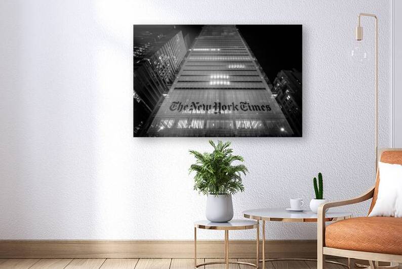 new york times building eighth street  horizontal by Black And White