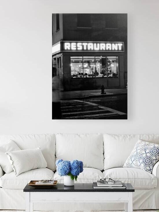 seinfeld restaurant  vertical 381 Restaurant 13k. by Black And White
