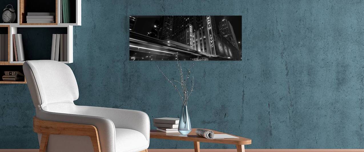 radio city music hall night  panoramic 1391 Adio by Black And White