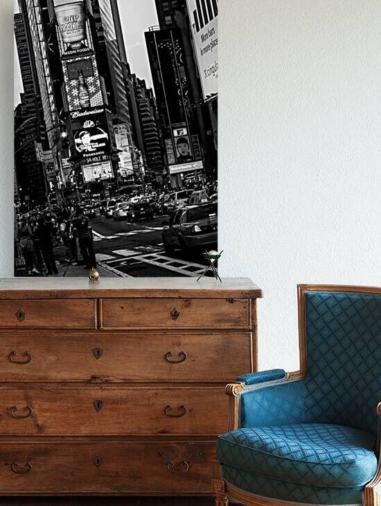 times square traffic jam rush hour  vertical 375 by Black And White