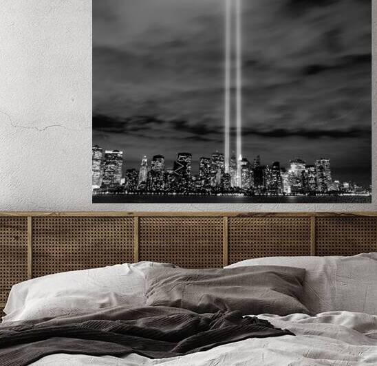 tribute in lights 911 lower manhattan  square 364 by Black And White