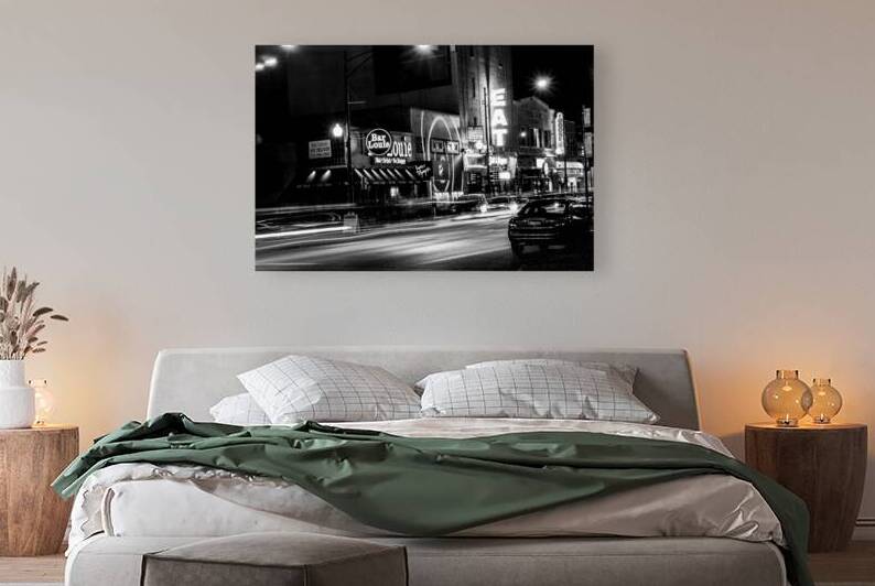 addison clark south of wrigley field  horizontal by Black And White
