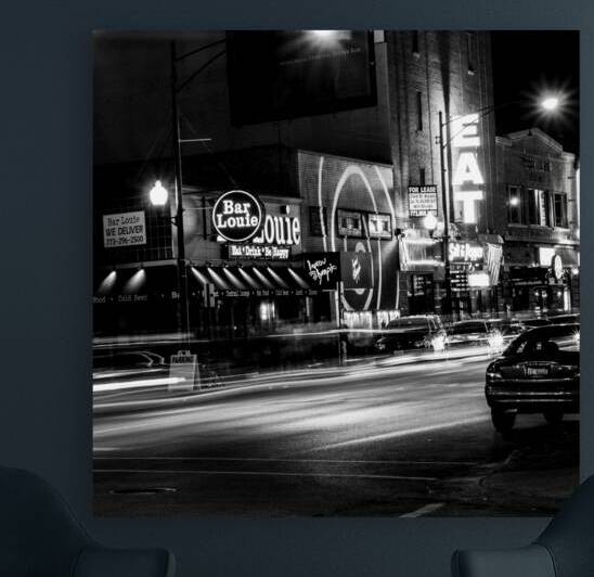 addison clark south of wrigley field  square 55 C by Black And White
