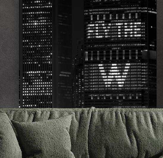 anthem building during world series  square 3081 by Black And White