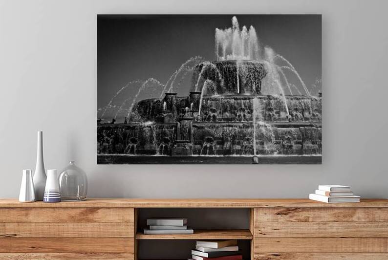 buckingham fountain  horizontal 2020 Clarence 13k by Black And White