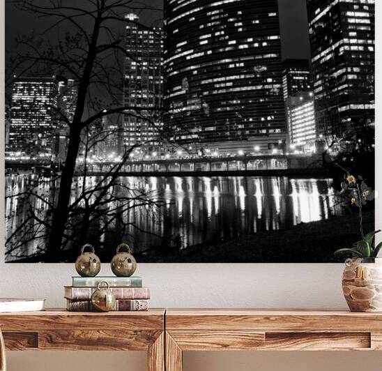 333 west wacker building at night  square 53 Bunn by Black And White