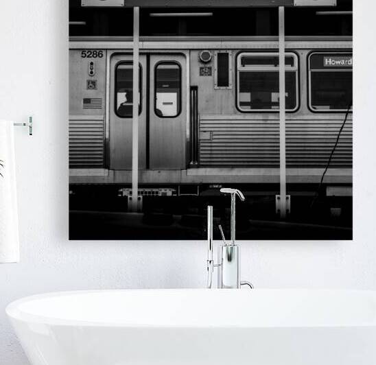 addison street L station at wrigley field  square by Black And White