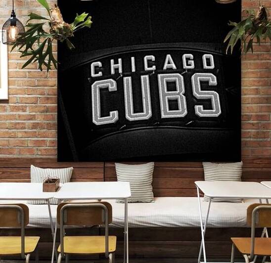 cubs sign waveland ave sheffield wrigley field  s by Black And White