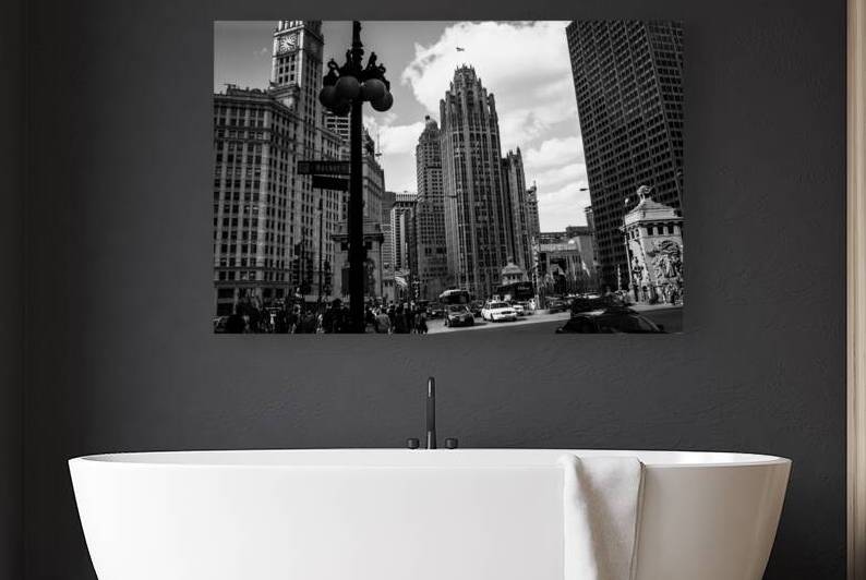 michigan avenue wacker drive  horizontal 2025 Hoy by Black And White