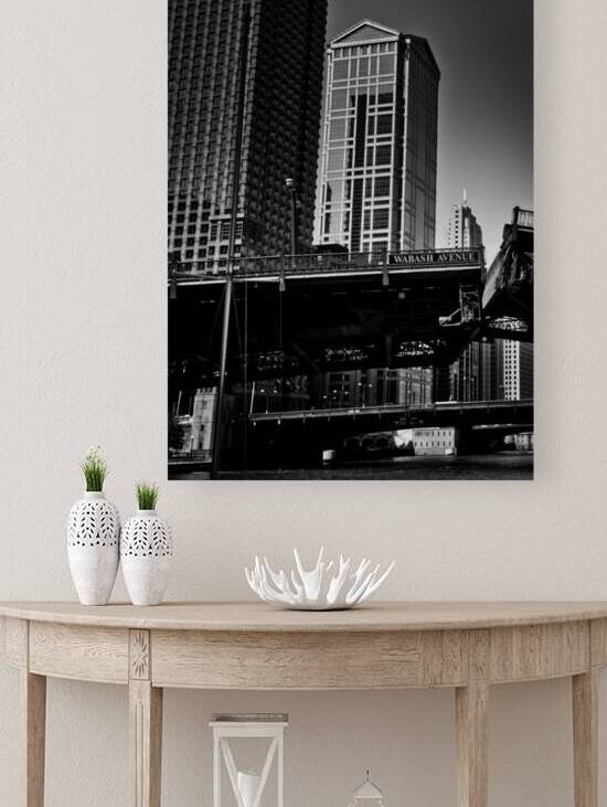 wabash avenue draw bridge  vertical 2022 Draw 13k by Black And White