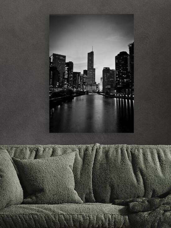 trump tower chicago river  vertical 1365 River 13 by Black And White