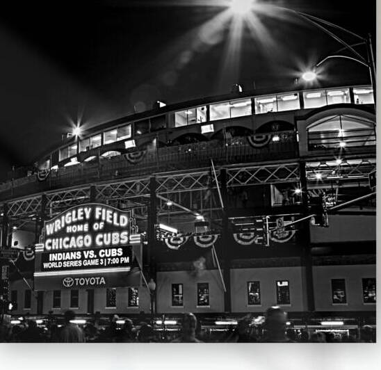 wrigley field at night game 3 2016 world series   1708170043.5707 by Black And White
