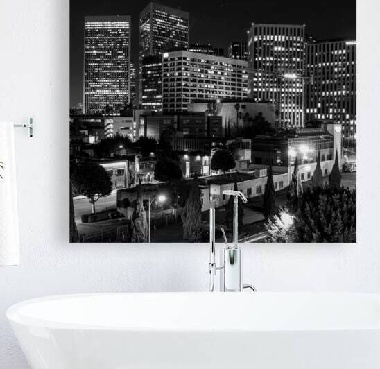 century city skyline at night  square 2599 Merv 1 by Black And White