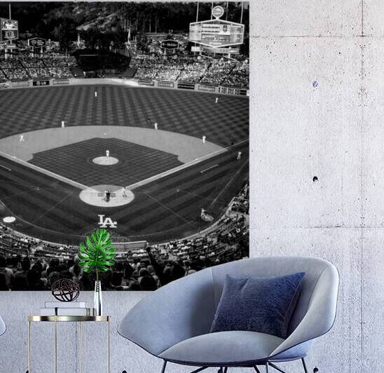 dodger stadium chaves ravine  square 2191 Ravine by Black And White