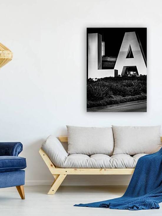 L A at night  vertical 2171 LA 13k by Black And White