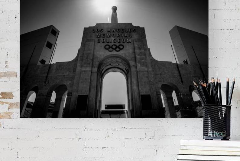 LA coliseum  horizontal 2174 Lamc 13k by Black And White