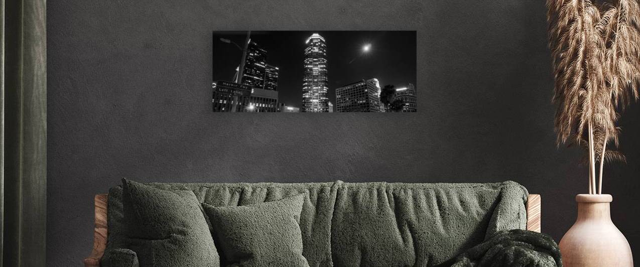 pwc building from fifth street exit ramp  panoram by Black And White