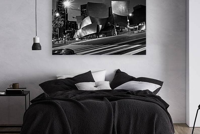 walt disney concert hall at night  horizontal 214 by Black And White