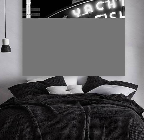 santa monica pier sign  square 2184 Ocean 13k by Black And White